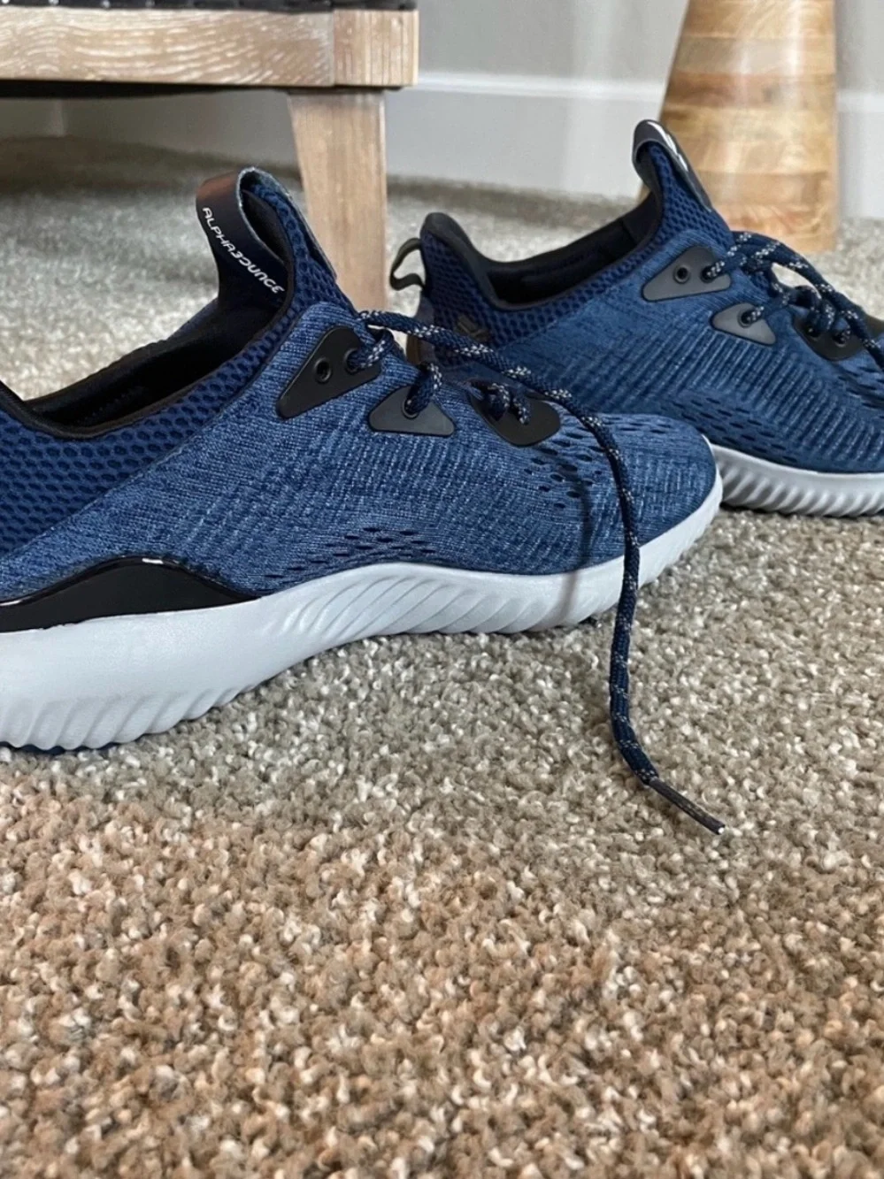 adidas Blue Alpha Bounce Running Shoes